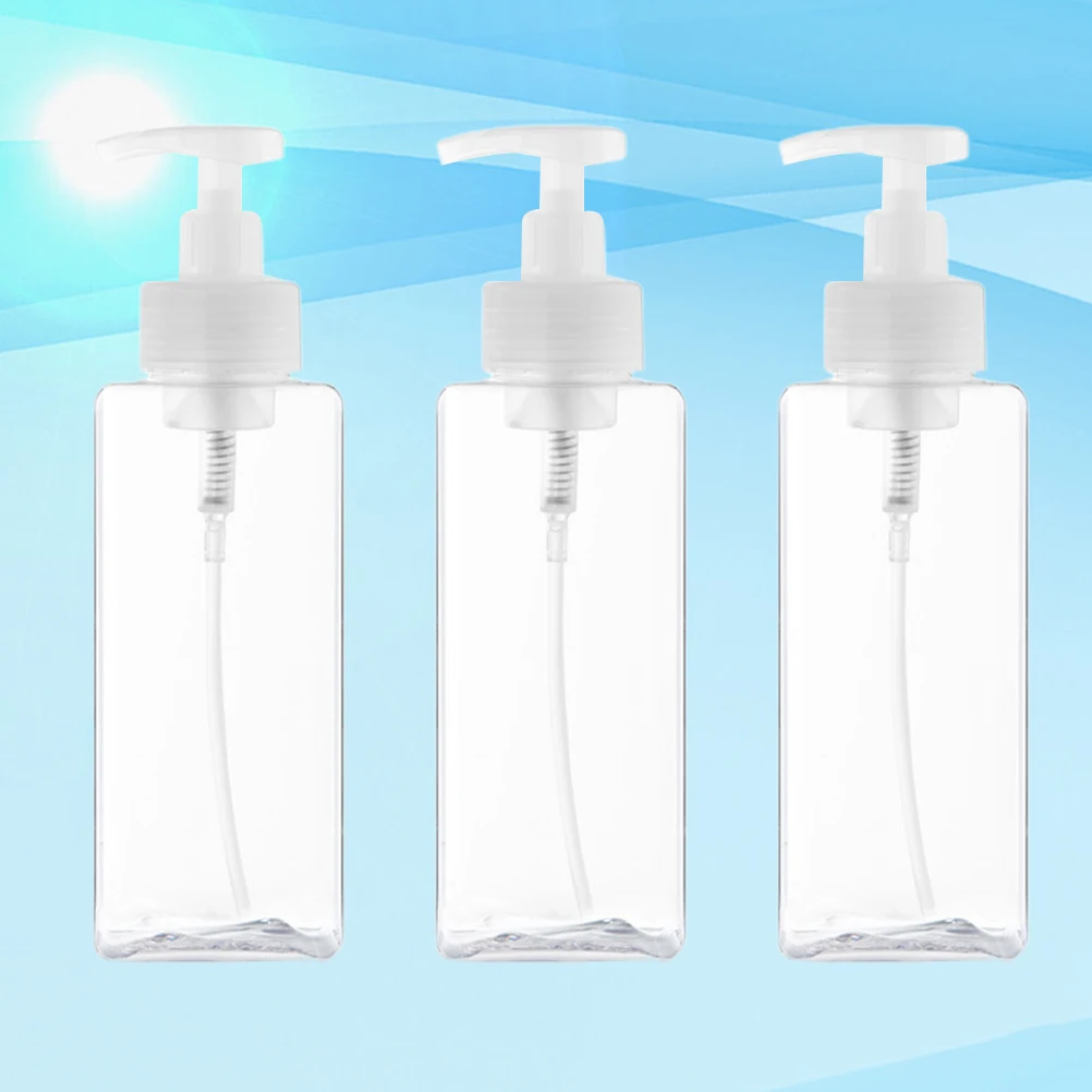 

3pcs Foam Bottle Refillable Subpackaging Shampoo Container Liquid Soap Travel Safe Material Craft Home Office
