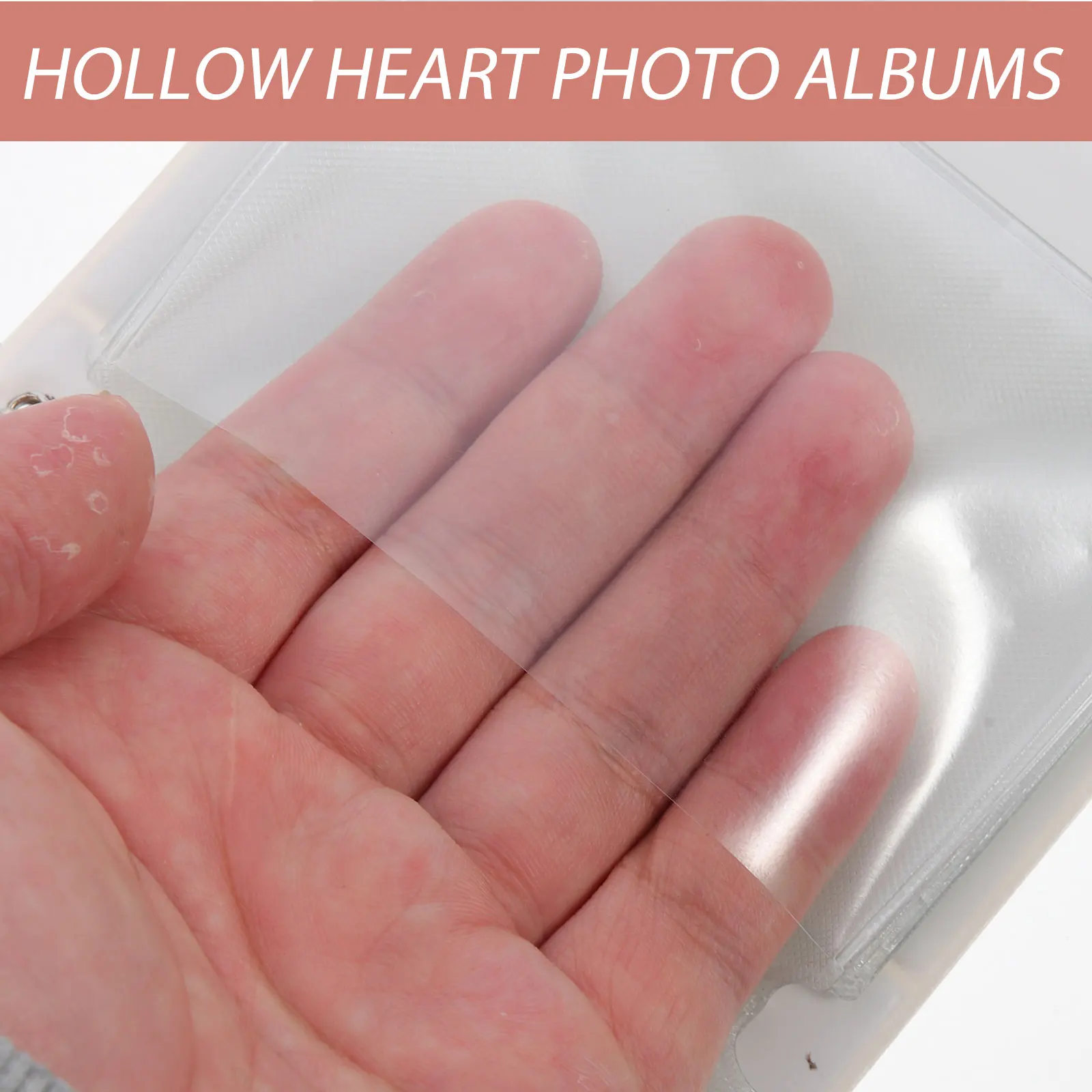 

3 Inch Album Heart Pendant DIY Practical Photocard Binder Portable Small Scrapbook Photo Book Photocard Holder Gifts