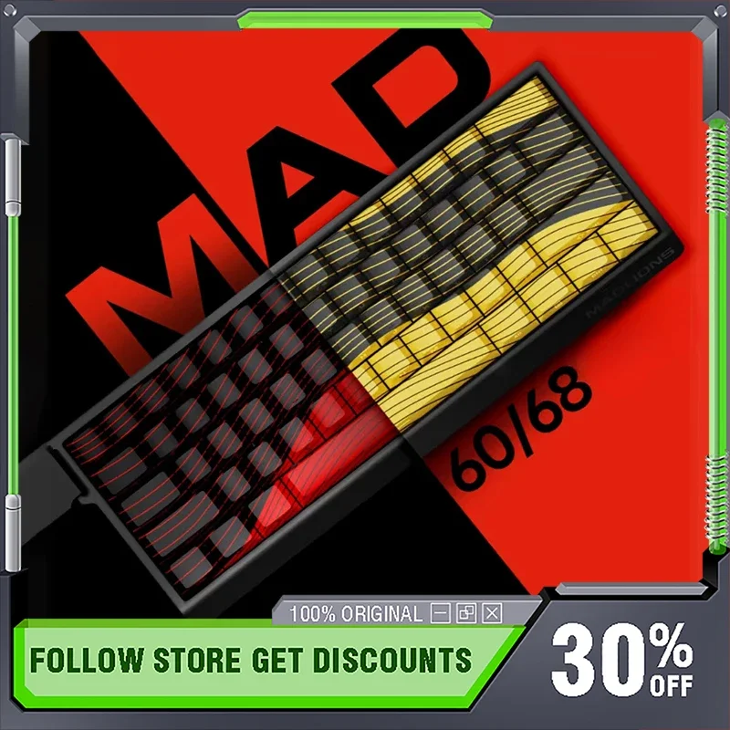 MADLIONS MAD60/68 HE Magnetic Shaft Gaming Keyboard Wired 61/68 Keys Low Latency All Keys Hot Swap for Gaming