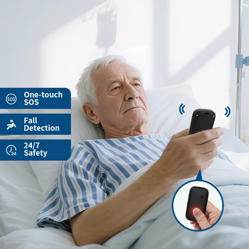 EV12 One-Click Emergency Calling 4G Personal Security SOS Panic Button for Home Patient Elderly Alert GPS Tracker