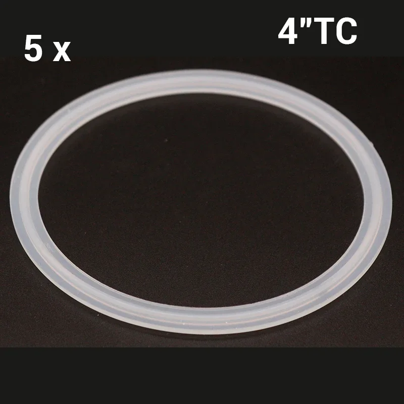 Tri Clamp Silicone Gasket 4 Inch 5 Pcs Food Grade High Temp Homebrew Brewery
