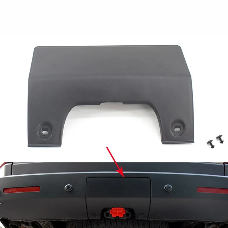 Car Rear Bumper Towing Eye Hook Cover Panel with Fixed Clips for Land Rover LR3 LR4 Discovery 3 4 2005-2012 Black Exterior Parts