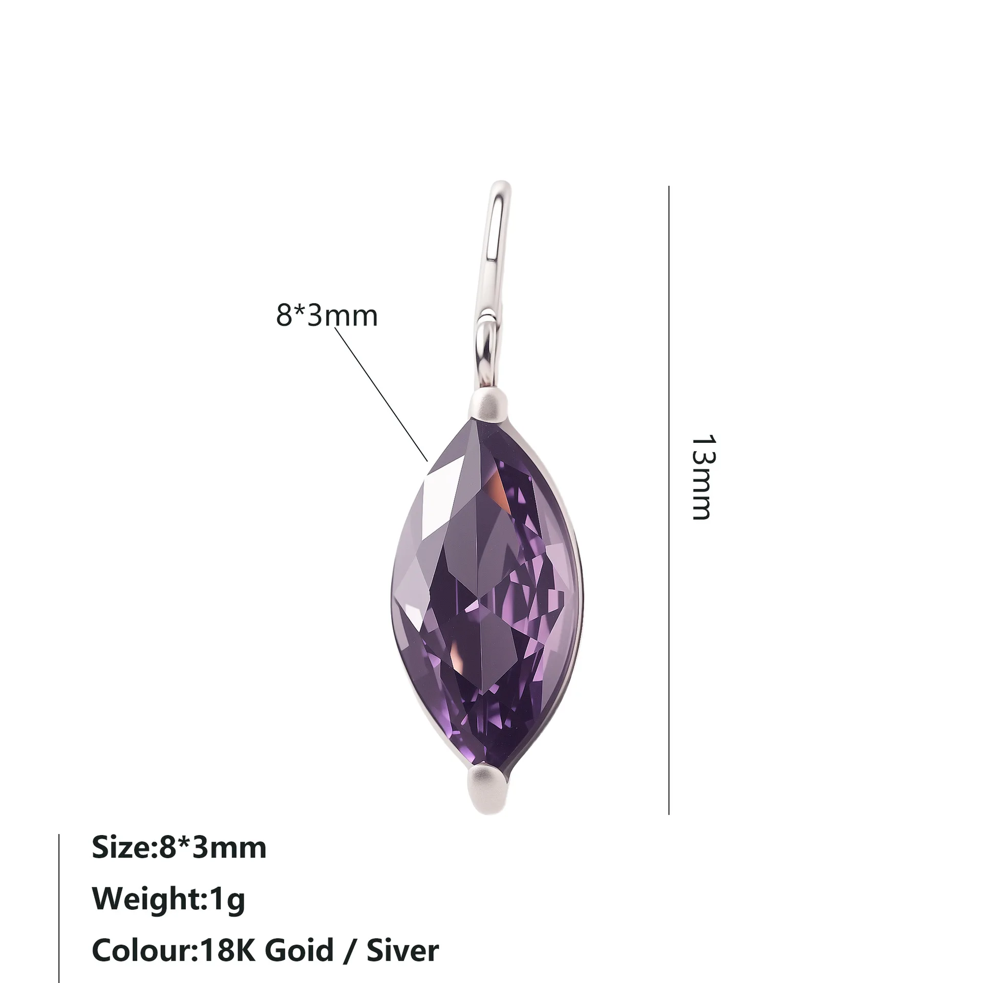 Tiny Marquise Crystal Charms for DIY Earrings