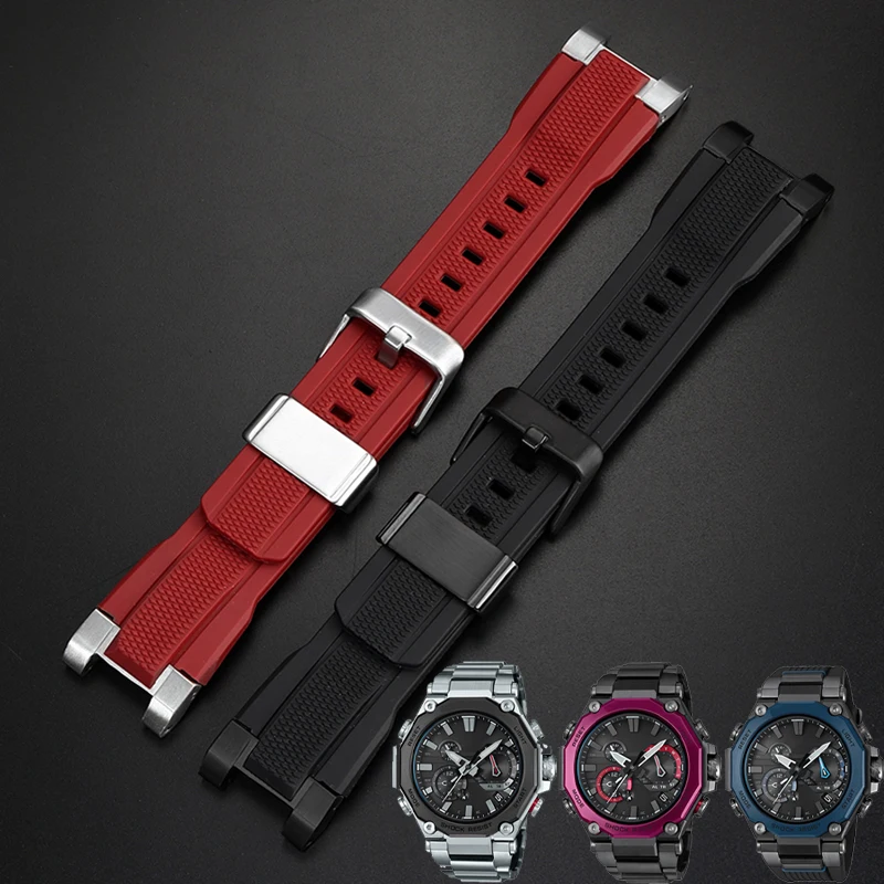 MTG-B2000 حزام ل كاسيو G-SHOCK 5636 MTG-B2000B/BD/YBD أوندد الطيور حزام الساعات سيليكون موصل معدني حزام المطاط سوار