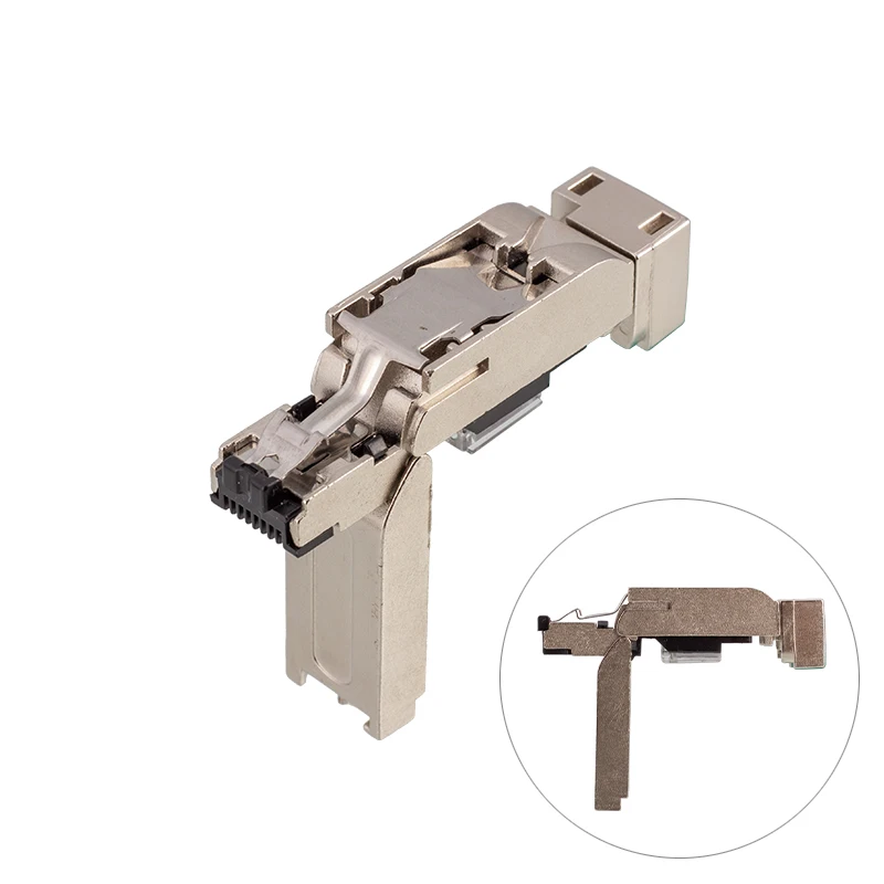 Spina a connessione rapida dati RJ45 diritta 4pin 8pin connettore RJ45 Ethernet dritto in metallo industriale spina CAT5E CAT6A Profinet RJ45