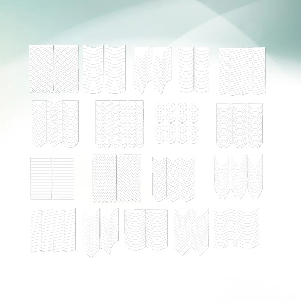 

3 set French Nail Covers Smile Styles Mixed Manicure Stickers Durable Fake Nail Tips Environmentally Friendly Material