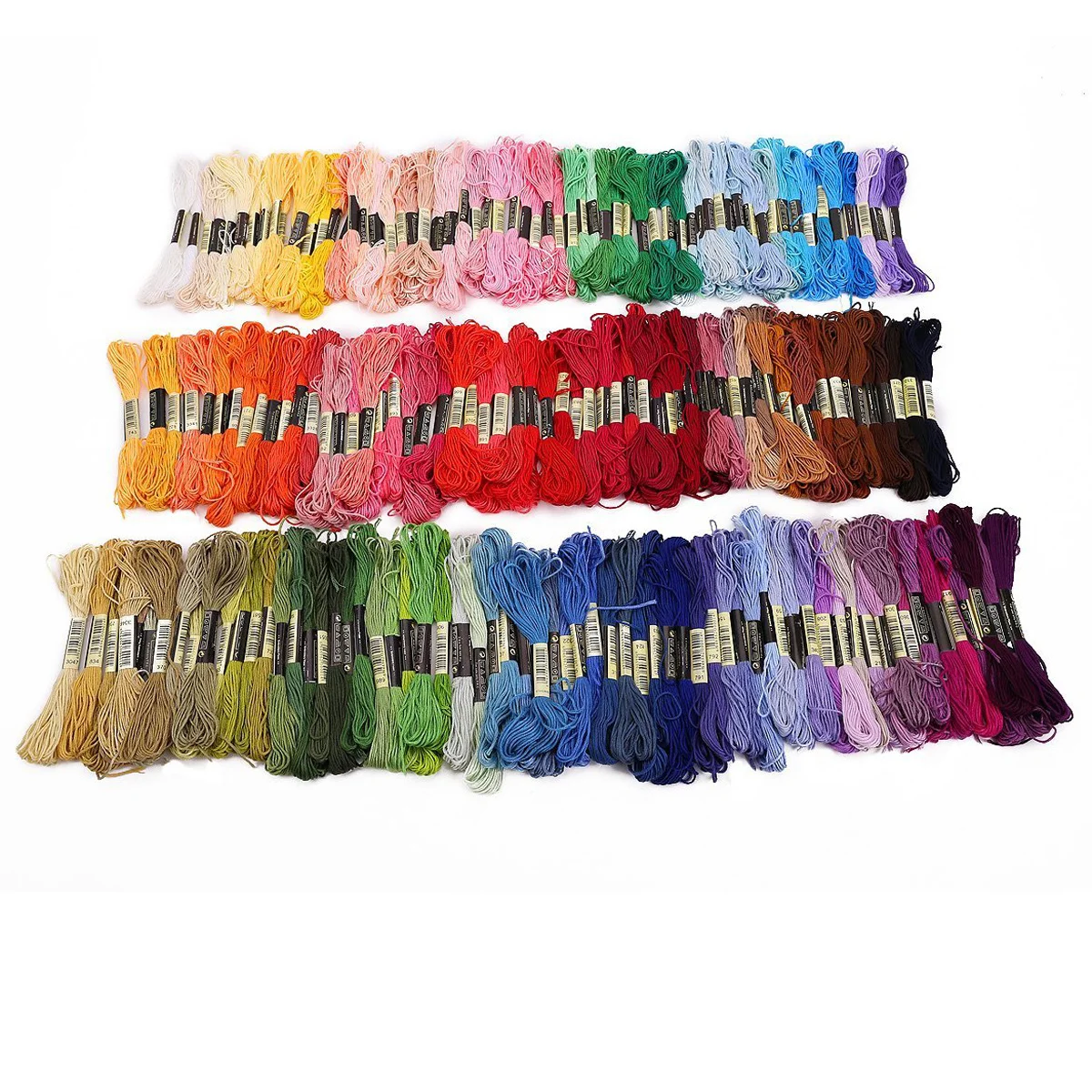 

200 Skeins Cross Stitch Embroidery Floss Multi-Color Durable Double Mercerized Polyester Cotton Thread for Sewing DIY Craft