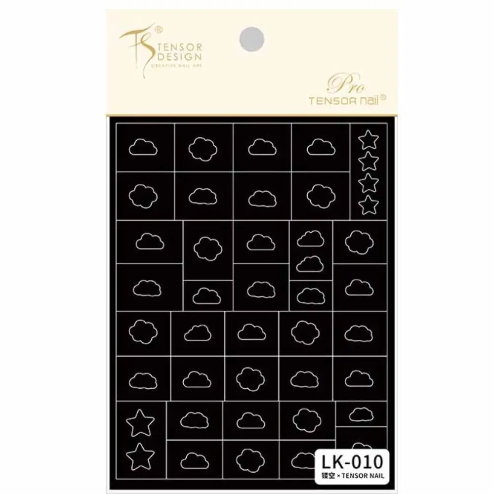 French Style Stars Love Heart Nail Decals Assist Airbrushed Nails Tool Nail Template Stickers Manicure Art Decoration