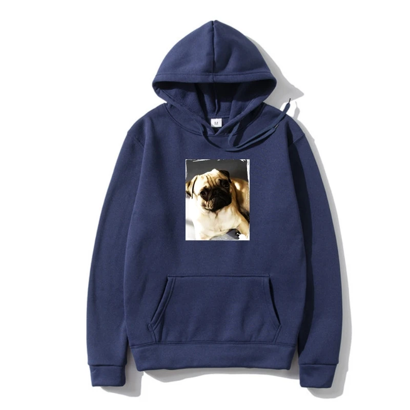 

Hoody Pug Dog Mens Cotton Outerwear Comfortable Outerwear Casual Warm Prin Sweatshir Hoody cheap wholesale