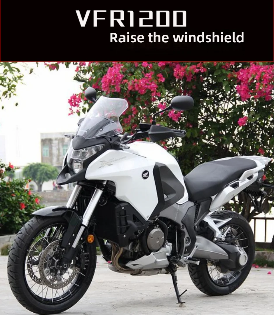 Good Quality For Honda VFR1200 modification with raised front windshield, imported glass wind VFR1200 windshield mirror