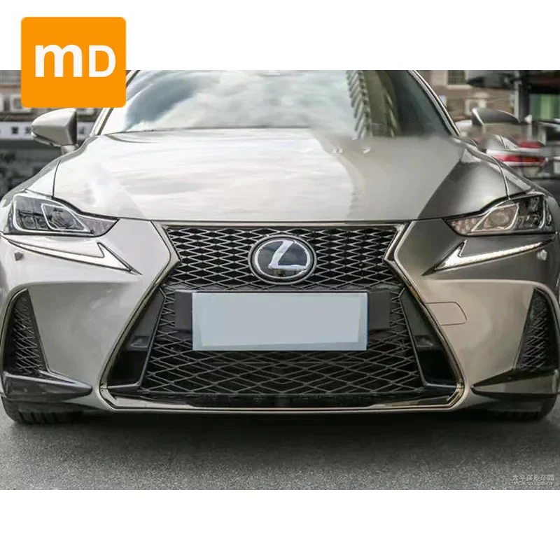 Gloss Black Honeycomb Radiator Grilles Front Bumpers For 2017 Lexus IS300/200/250 Body Kit Guard Car Accessories Upgrade