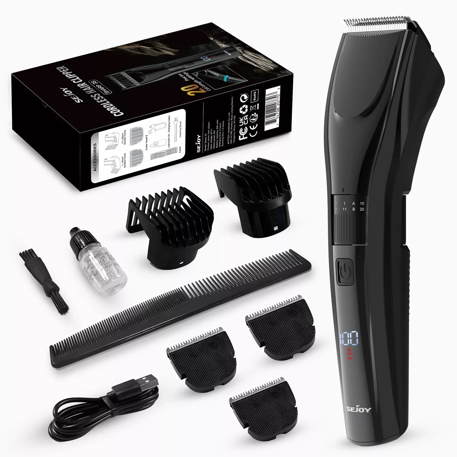 

SEJOY Cordless Professional Hair Clippers Shaving Machine Men Trimmer Kit Men Cutting Machine Barber Electric shaver