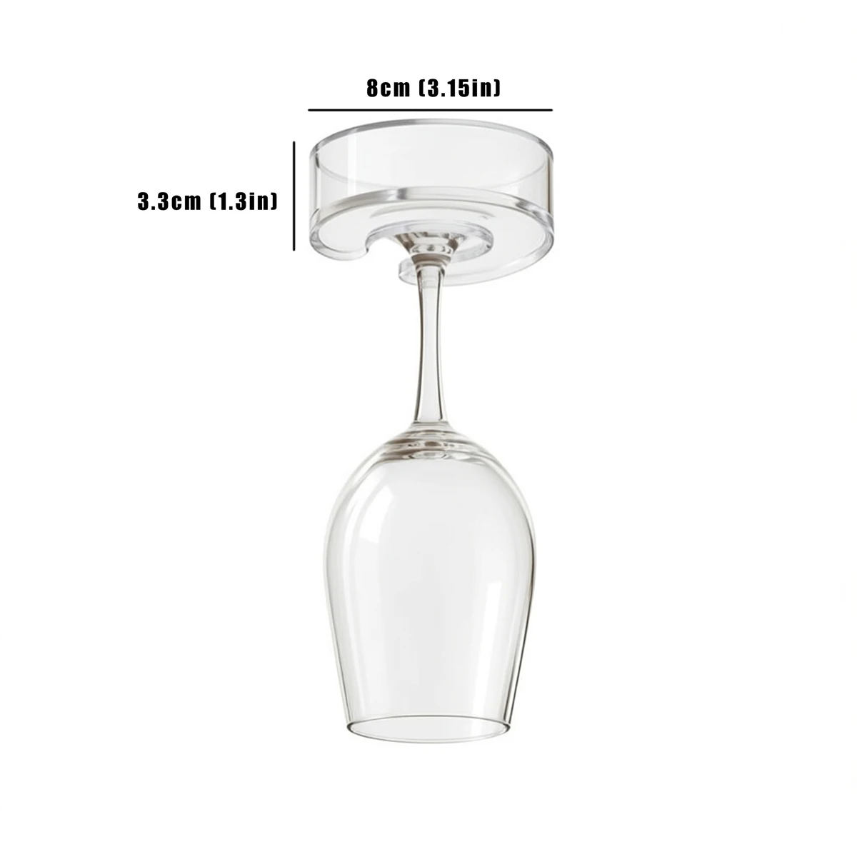 2/4/6PCS Under‑Cabinet Wine Glass Rack, No Drill Hanging Goblet Holder, Kitchen Counter‑top Bottom Stemware Storage Organizer