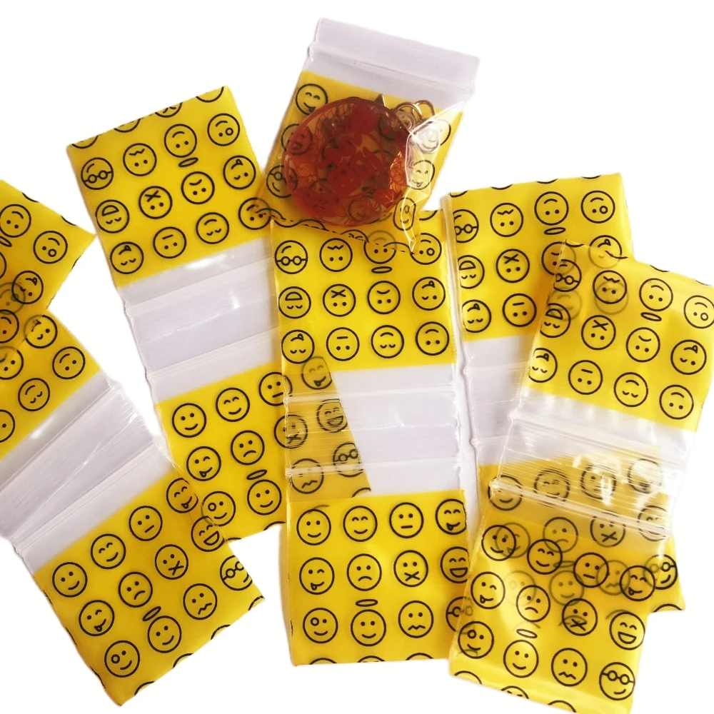 Sacchetto con chiusura a cerniera sacchetto con chiusura a zip sacchetto 4.5 x4.5cm richiudibile piccoli sacchetti di plastica per gioielli con