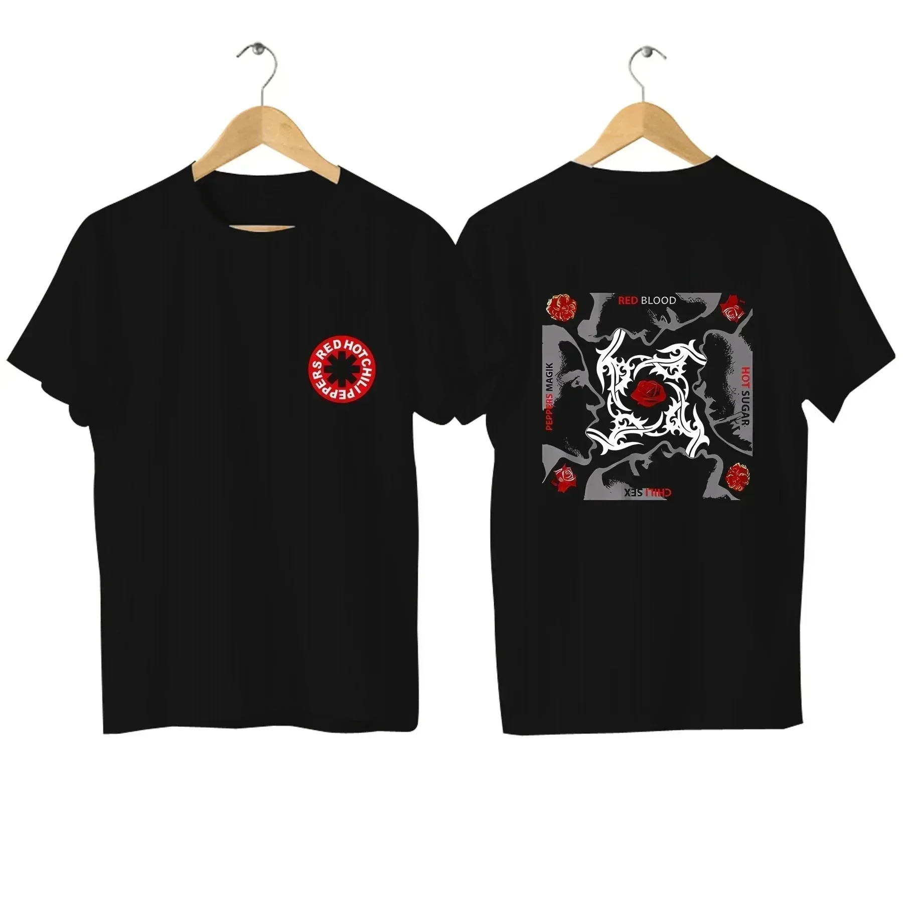 2024 Men Rock N Roll Music T Shirt Casual Red Hot Fire Squid Chili Peppers T-shirt Vintage Fitness Tee Shirt Streetwear Women