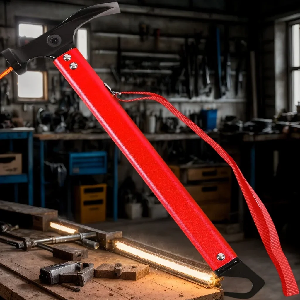 Martillo de camping de aluminio de 12": mazo ligero para clavija de tienda con gancho para mochilero, senderismo al aire libre