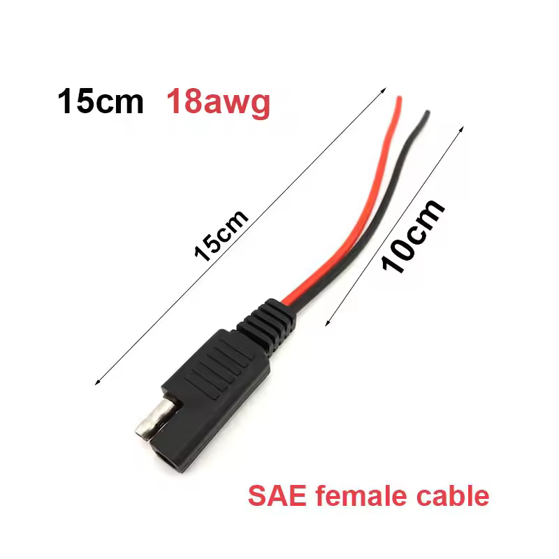 DIY SAE 12V 18AWG 15CM Power Automotive Extension Cable Male Female Plug Wire Connector Cable - Image 10
