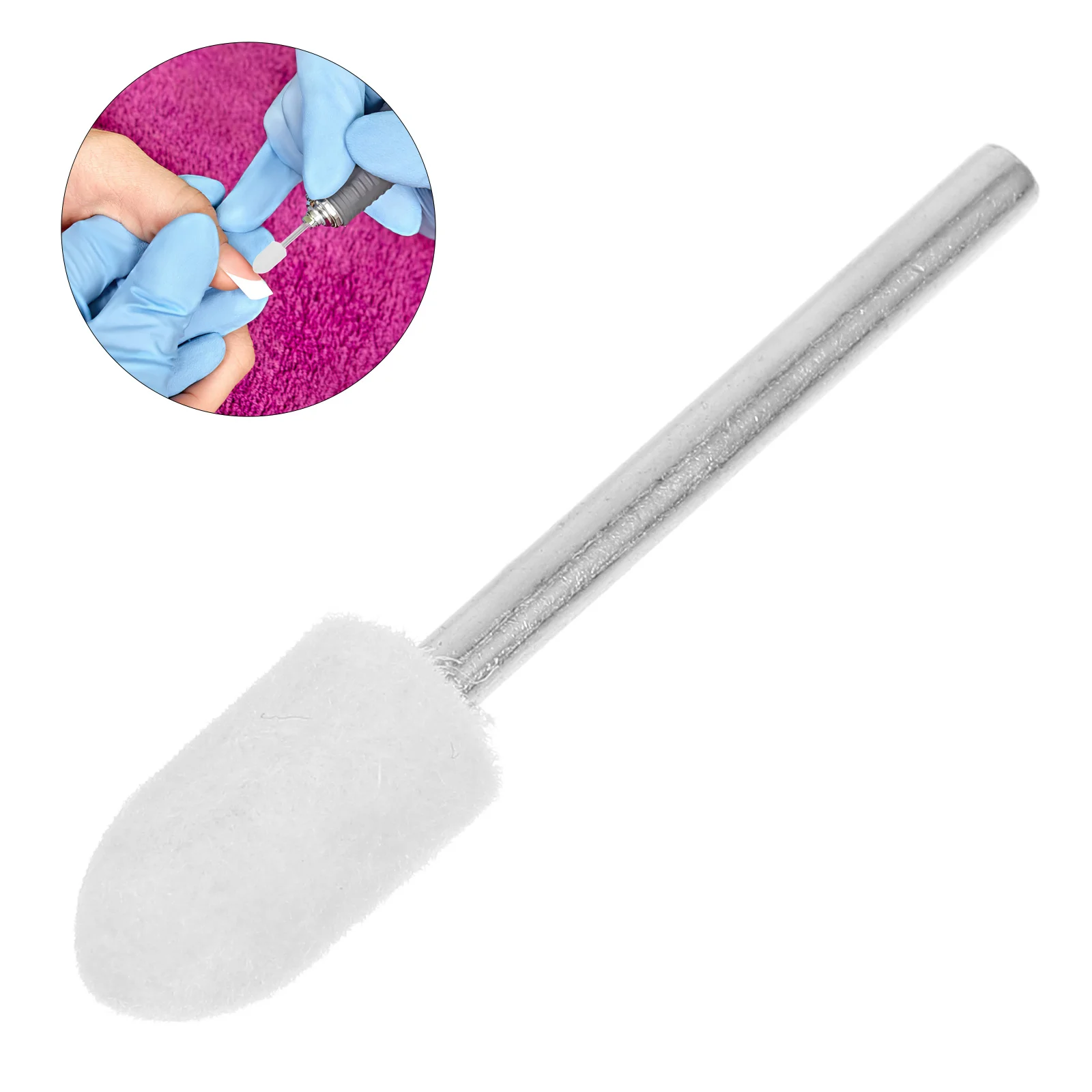 12개 울 펠트 연마 헤드 그라인딩 세트 미러 마감 연마 휠 키트 로터리 툴 주얼리 네일 아트 버핑 키트