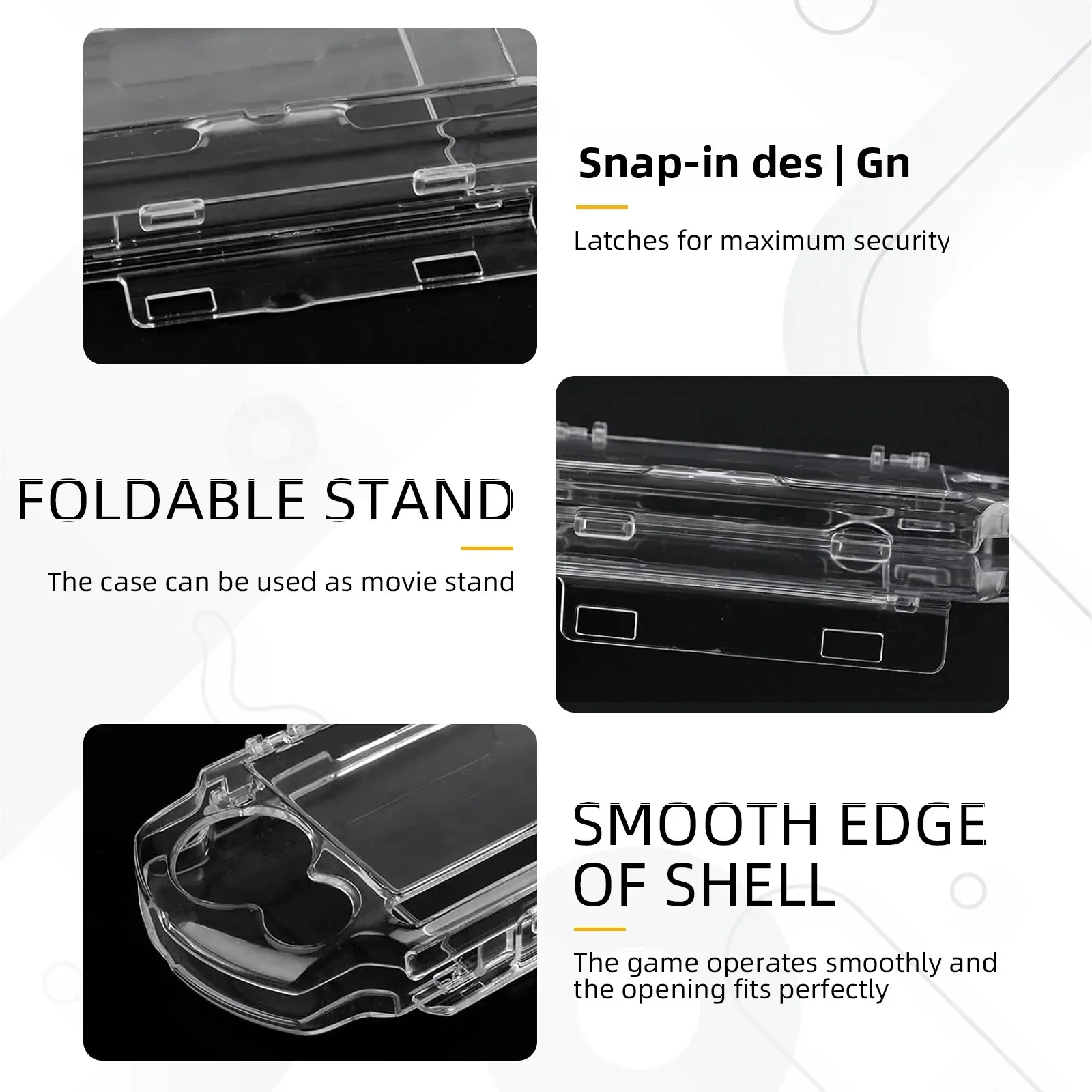 Clear Case voor Sony PSP 2000 3000 Transparante PC Harde Beschermende Shell Cover PSP 2000 3000 Met Schermbescherming Accessoires