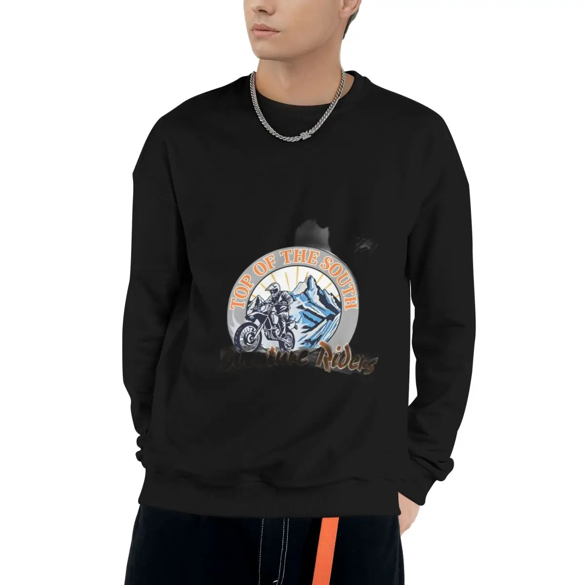 

Top Of The South Adventure Riders - GrayOrange Luxury Design Hoodie Men's Cotton Casual Vintage Streetwear Tops Sets