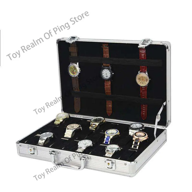 Aluminum alloy watch box 24 digit aluminum watch box 24+12 36 digit watch display box