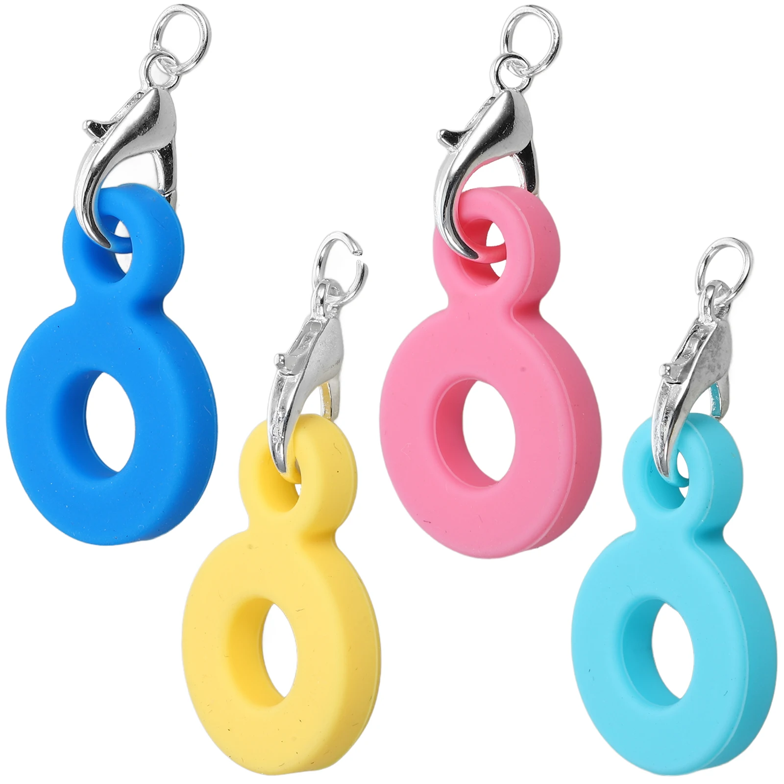 

4pcs Straw Hanging Ornaments Silicone Reusable Decorative Accessories for Drinking Straws Kitchen Bar Supplies