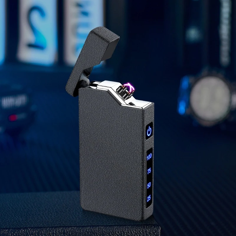 Electric Double Arc Lighter Touch Sensitive Ignition Smart Flameless Windproof Cigarette Lighter High Power Smoking Accessories