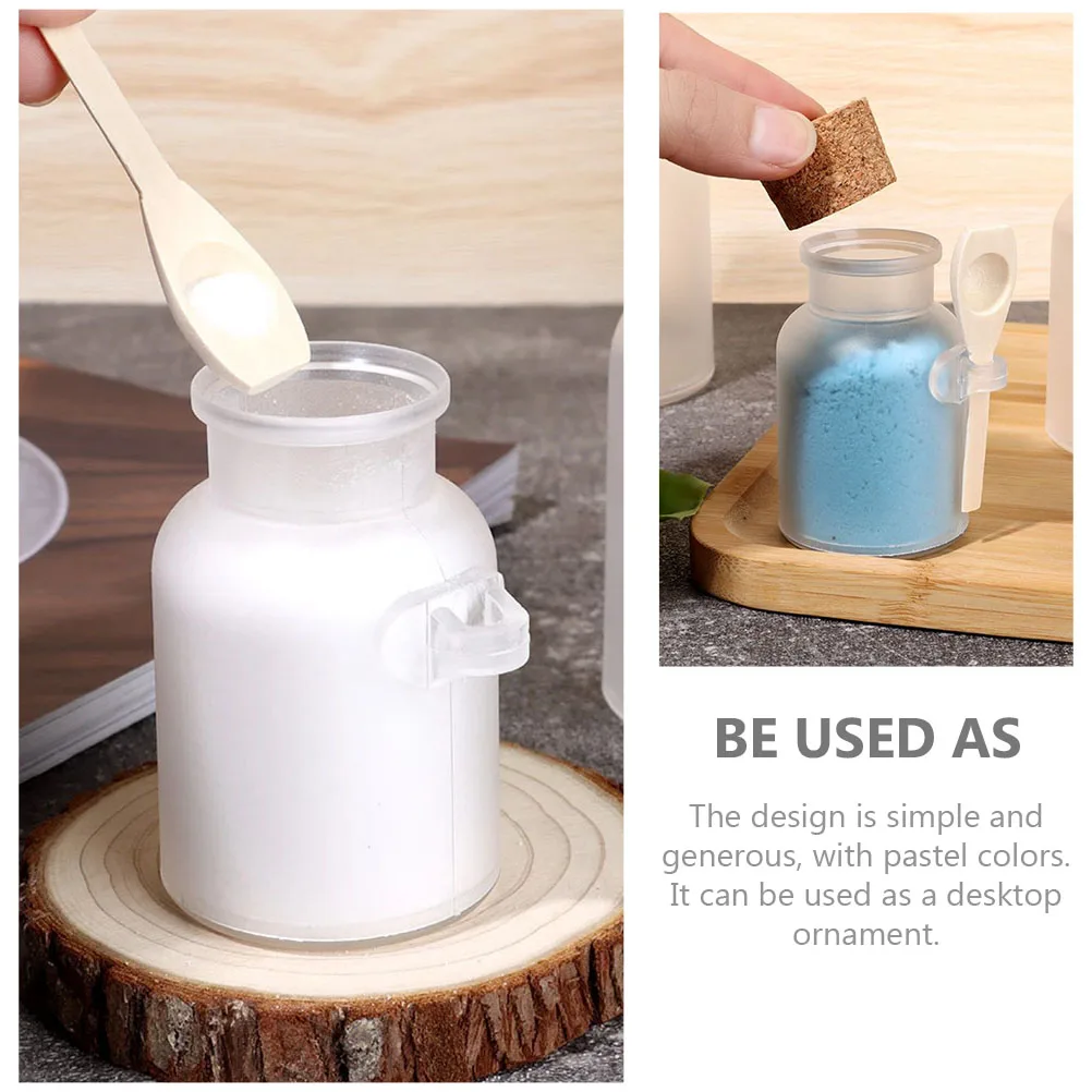 

10pcs Bath Salts Storage Bottle Powder Jar Talcum Corks Mini Mask Container Travel Plastic Clear Powder Holder Dry