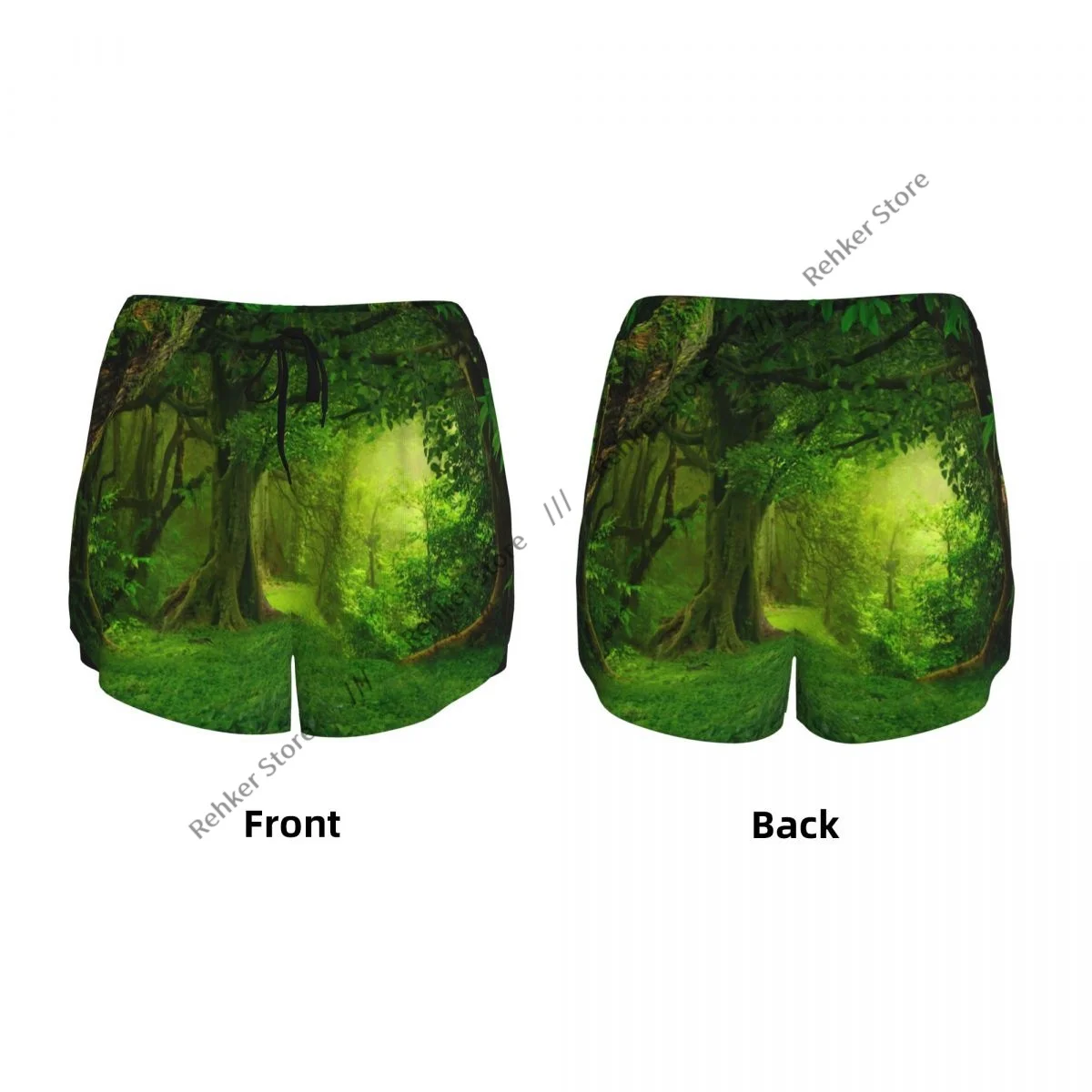 Women Yoga Shorts Tree Scenery Forest Landscape Workout Shorts Fitness quick-dry Ladies Yoga Gym Running Short Pants Sportswear