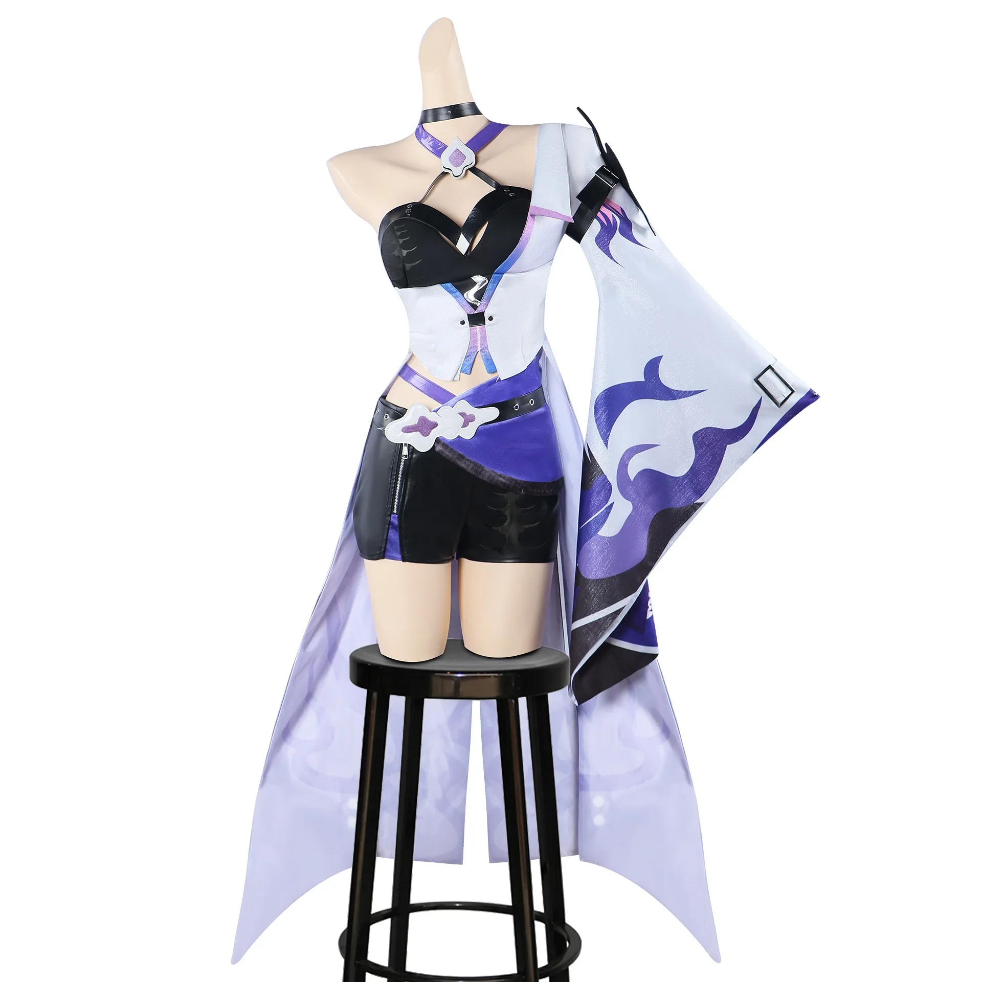 

Acheron Cosplay Costume Honkai Star Rail Acheron Cosplay Wig Dress Full Set Game Huangquan Cosplay 2025 Halloween Party Clothes