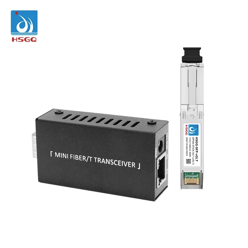 

NEW Hot Selling HSGQ Mini GPON OLT Stick Single Port 1 GPON & 2*GE Uplink Portable Fiber Optic Equipment for FTTH