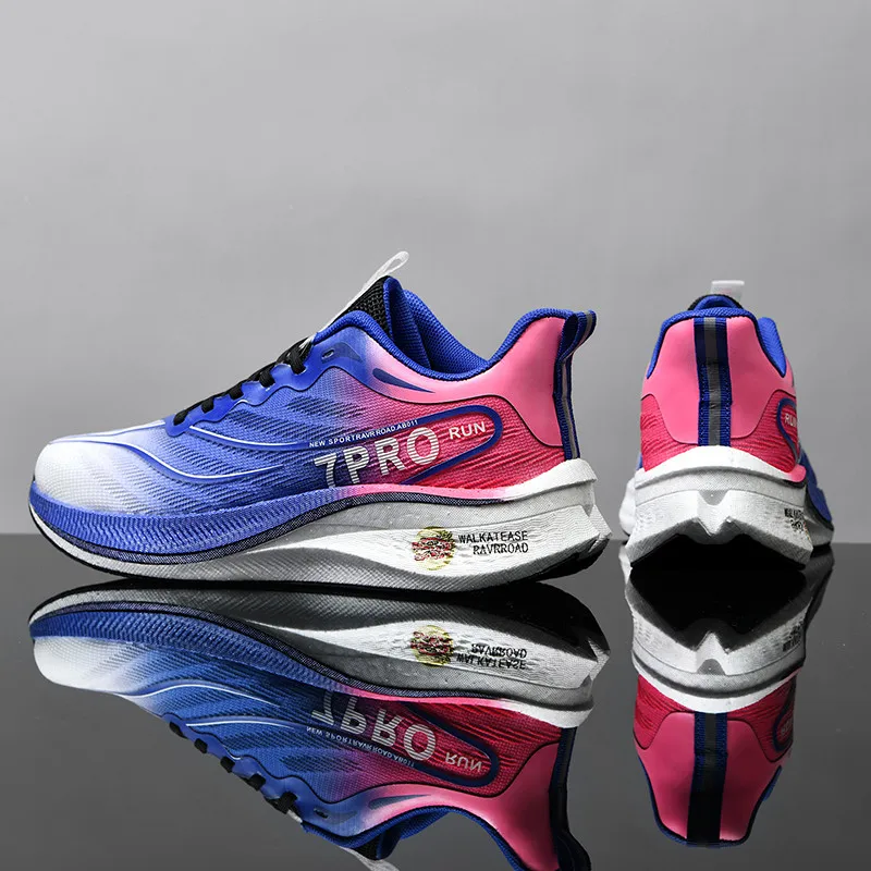 Zapatos de maratón para hombre, zapatillas informales, cómodas, de ocio, con placa de carbono, ligeras, atléticas, para correr, Tenis Masculino