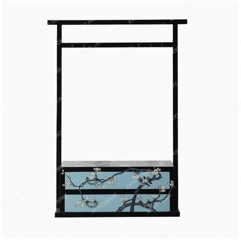 

XX New Chinese-style painted hanging wardrobe solid wood antique simple decorative hanger