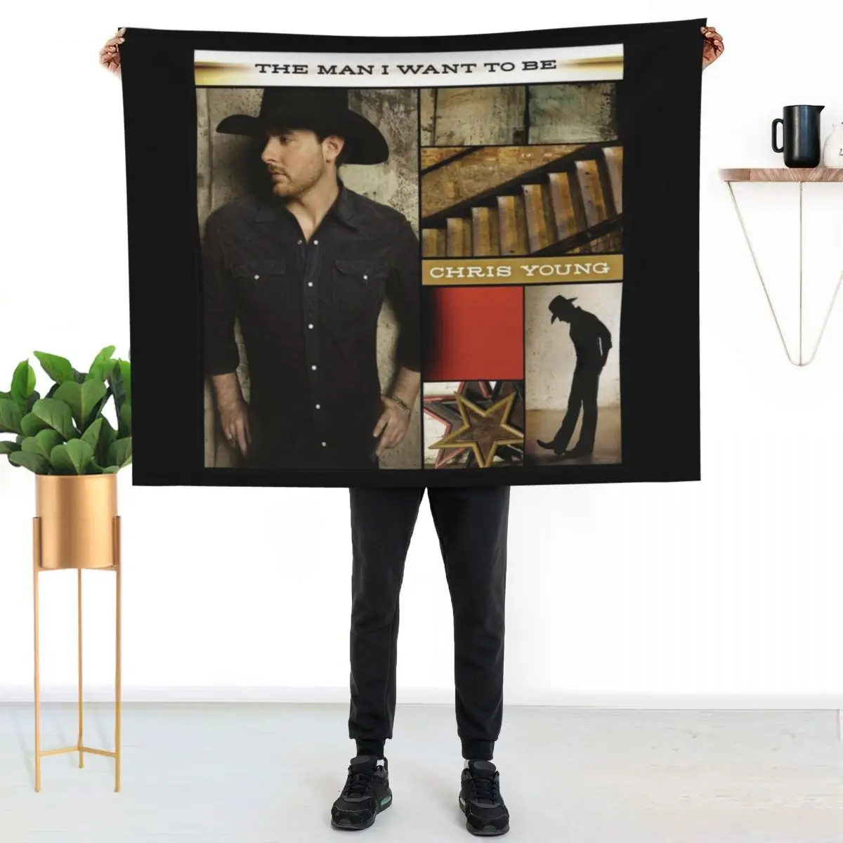 Chris Young the man i want to be Throw Blanket manga Quilt Warm Stuffeds Vintage christmas gifts Blankets