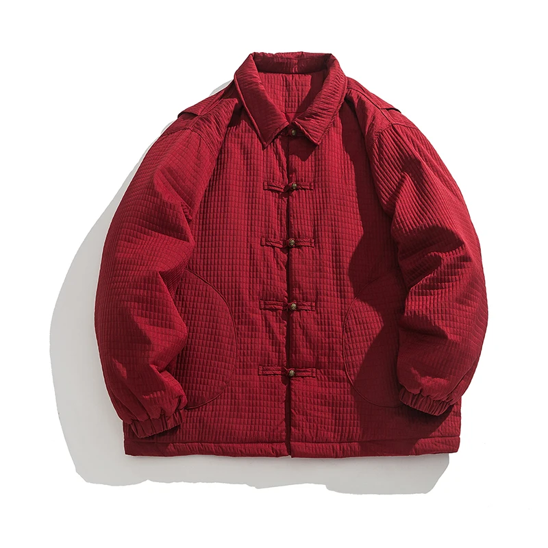 2025 الشتاء سترة الرجال النساء الأنماط الصينية سميكة الدافئة فضفاضة يندبروف سترات معطف الرجال الصلبة سترات رجالي موضة الشارع الشهير #5