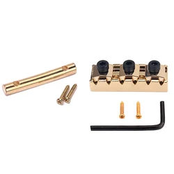 Locking Nut and String Tension Bars String Retainers for Floyd Rose tremolo Guitar Bridge - Gold