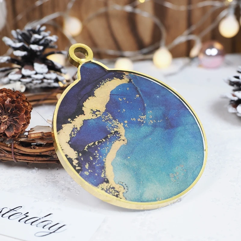 DIY Crystal Dropping Resin Mold Christmas Decorative Christmas Creative Pendant Jewelry Keychain Silicone Mold