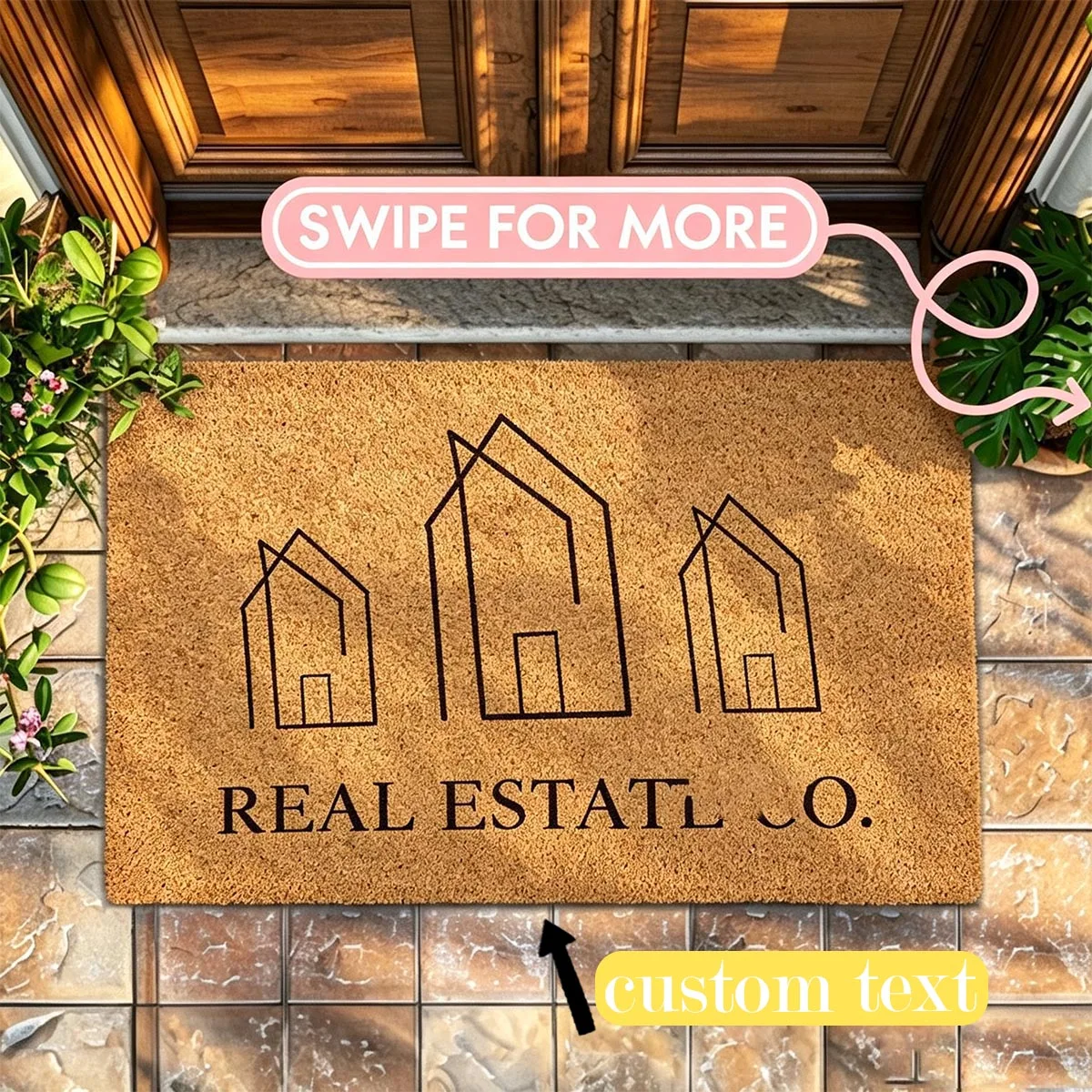Customized Multi-Purpose Personalized Door Mats with Exclusive Family Names and Images for Kitchen  Dining Bedroom Living Room