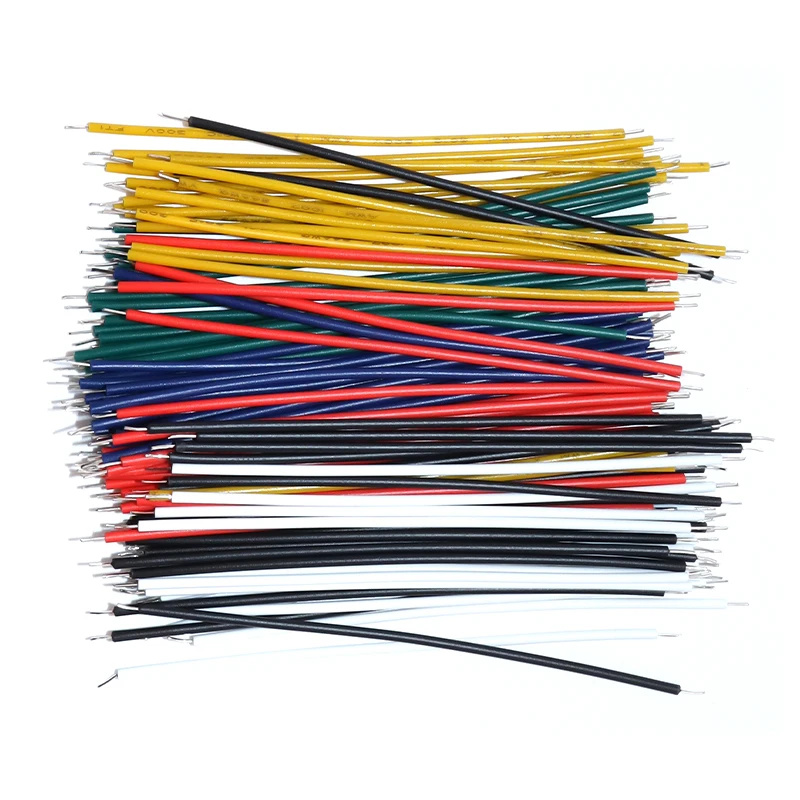 24AWG перемычка 8 см DIY Kit 120 шт./лот 6 цветов луженый макетный кабель для пайки печатной платы электронные провода