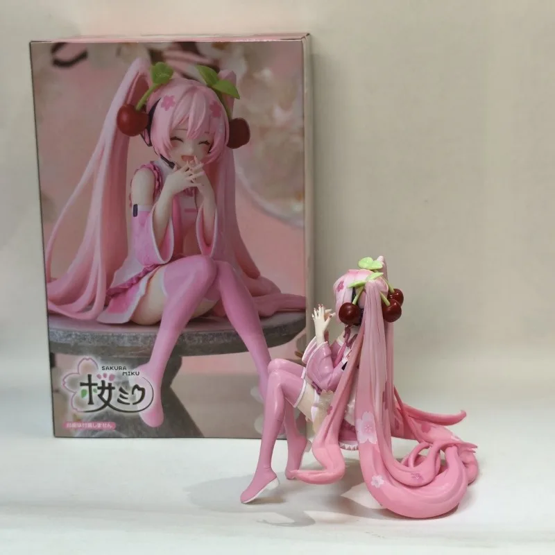 جديد أنيمي HATSUNE MIKU بانداي المعكرونة الضغط عمل أرقام سطح المكتب الحلي الطرفية هدايا الأطفال نموذج دمية الديكور