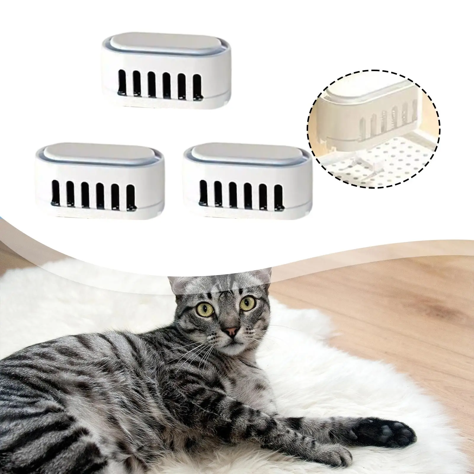Cat Litter Box Deodorizer Efficient Odor Eliminator Air Freshener for Smart Self-cleaning Cat Litter Box
