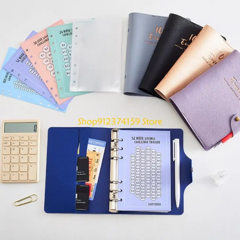 G5AE Budget Saving Challenge Binder 100 Day Money Container With Envelope System For Organized Financial Goals