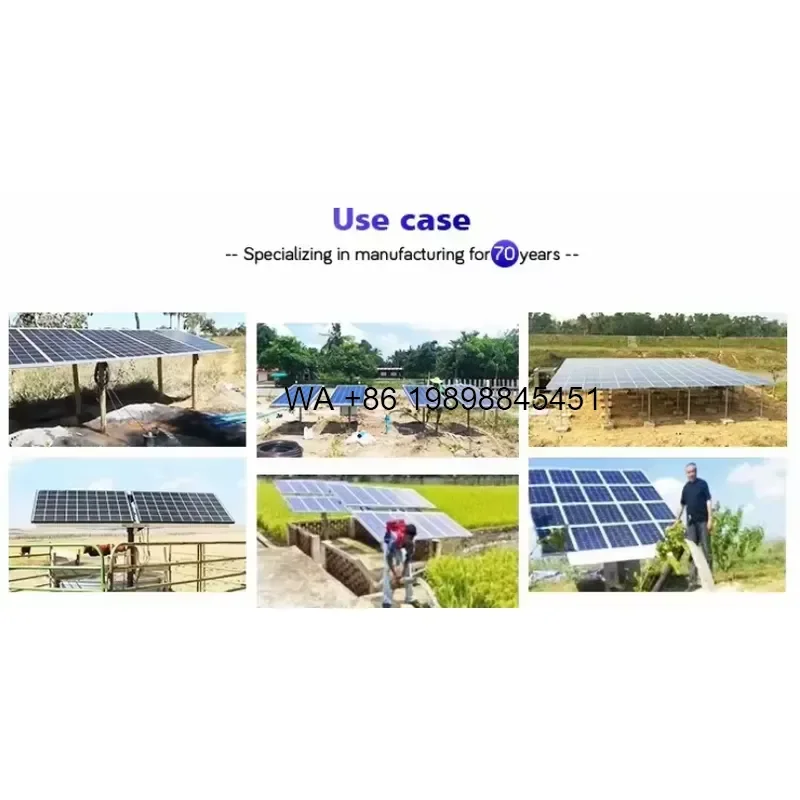 Wmwmnu Complete DC Solar Panel Submersible Deep Well Water Pump for Farm Irrigation Agriculture Farmland Off Grid System