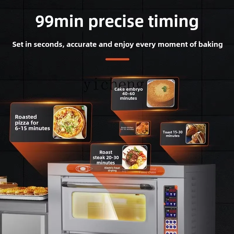 C19P3-12 Electric Oven Commercial One Layer Double Plate Large Bread Pizza Cake Baking Gas Oven Oven