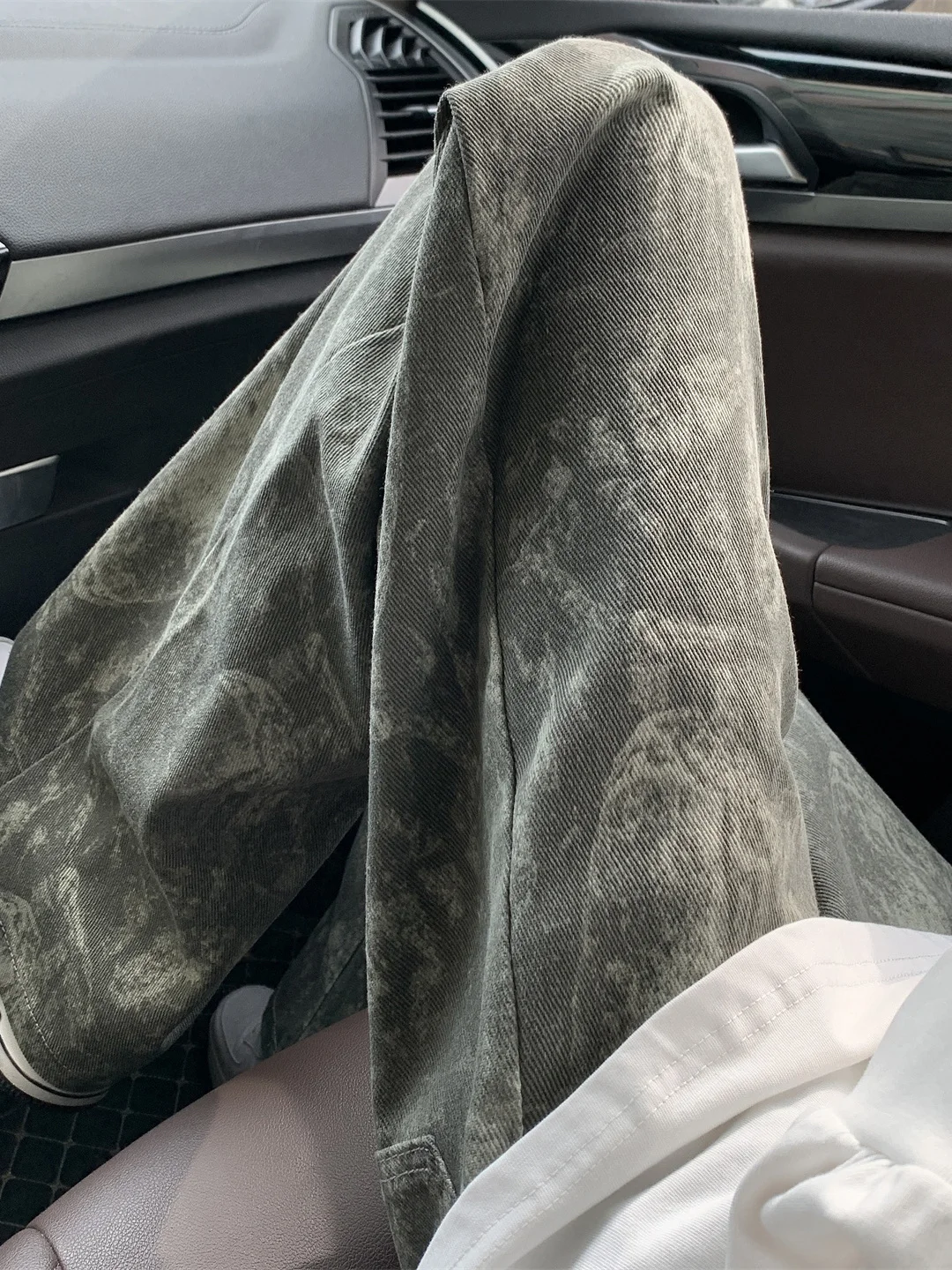 

American Style Retro Camouflage Men's Jeans Straight Leg Micro Flared Casual Comfortable Unisex Blue Denim Casual Trousers