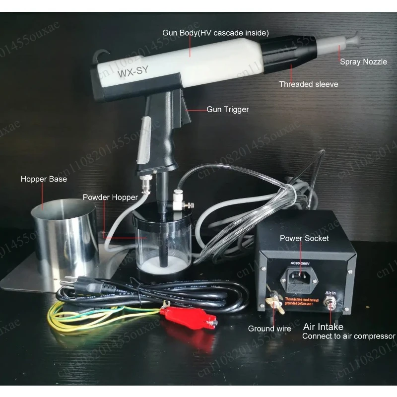 Portable Electrostatic Powder Coating Spray Gun Set High‑Voltage  for Surface Treatment 110V/220V