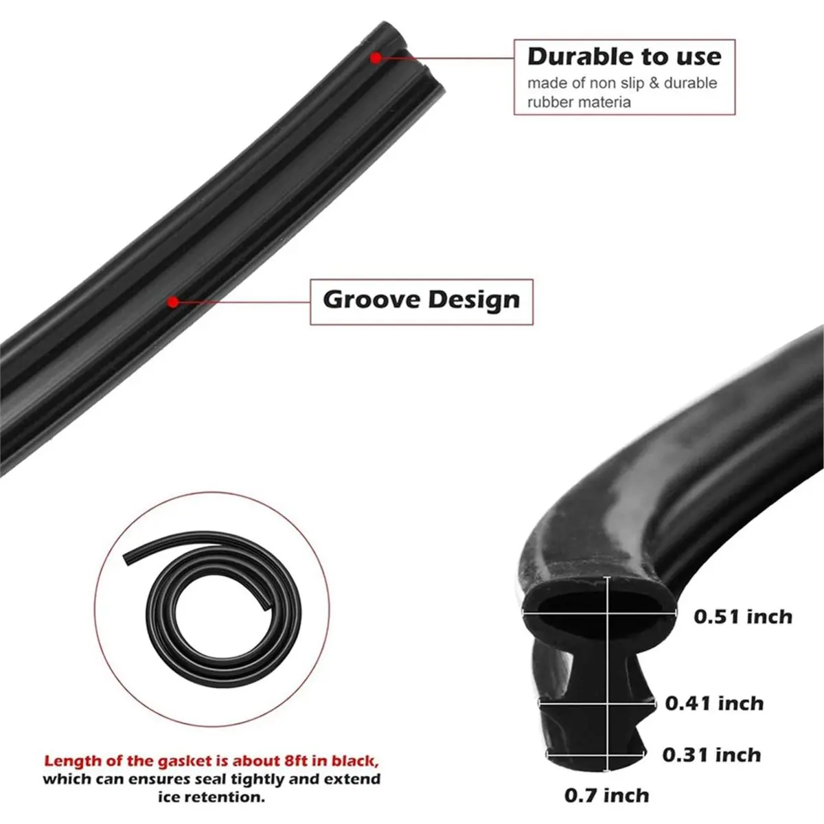 (A02R] Freezer Gasket Lid Gasket Replacement for Cooler Gasket Replacement Cooler Part