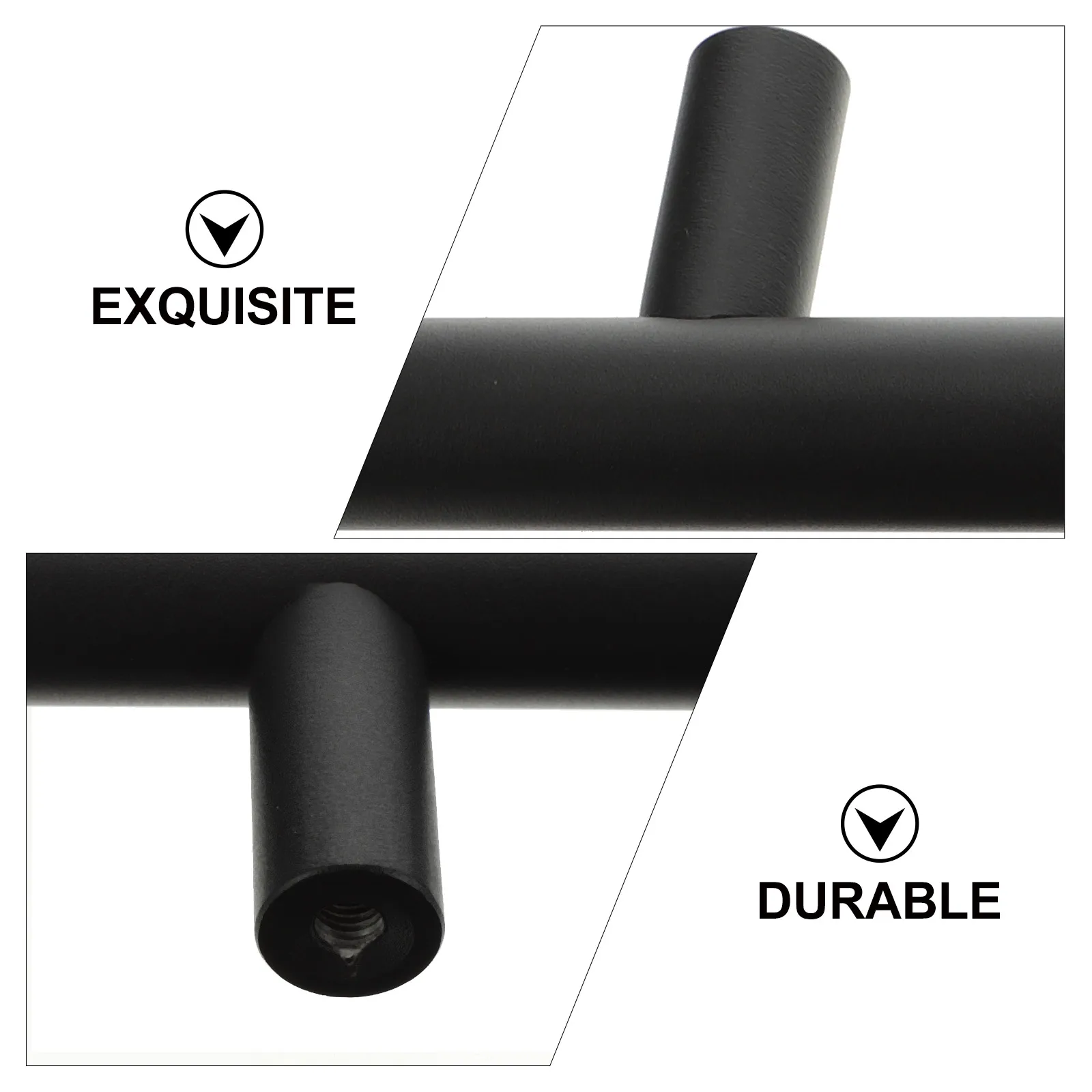 

Black Round Pull H les Drawer Steel H for Door Cabinet Wardrobe Furniture Knobs Kitchen Bedroom Bathroom Office Use Easy