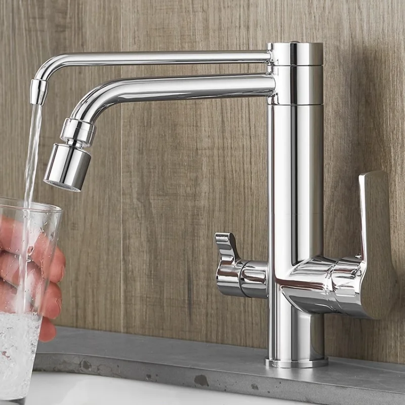 

Kitchen Sink Vegetable Basin 3-in-1 Hot and Cold Faucet Household Bathroom Washbasin Pure Water Purifier