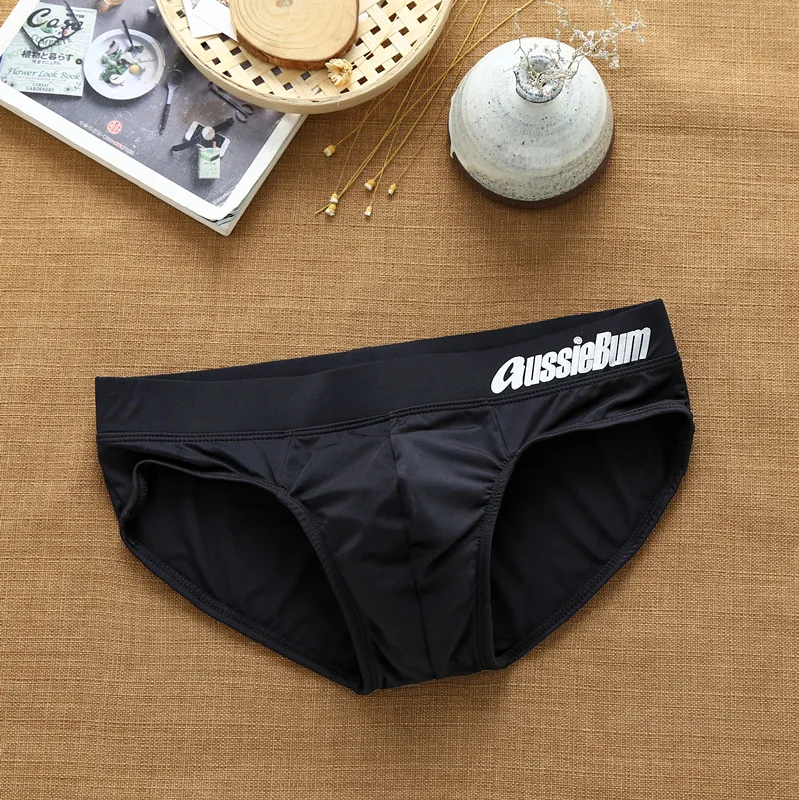 Slip da uomo in seta di latte a vita bassa elastico stereo comfort aussiebum